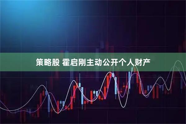 策略股 霍启刚主动公开个人财产